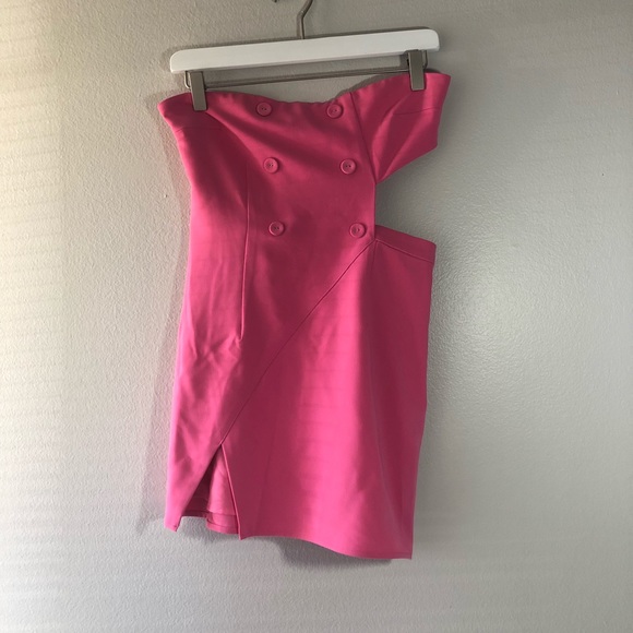 Revolve H:OURS Mira Pink Cut Out Dress. - Picture 2 of 4